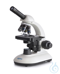 Durchlichtmikroskop Monokular, Achromat 4/10/40/100; WF10x18; 3W LED Bei der KERN OBE-Serie...